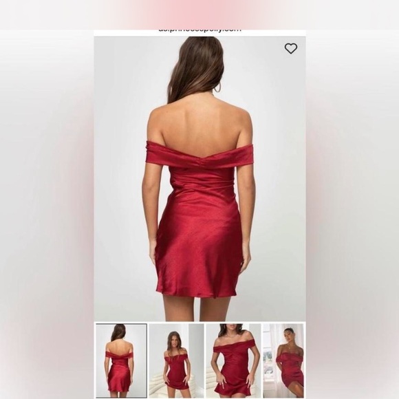 Princess Polly Red Off-Shoulder Cocktail Dress - Picture 2 of 8